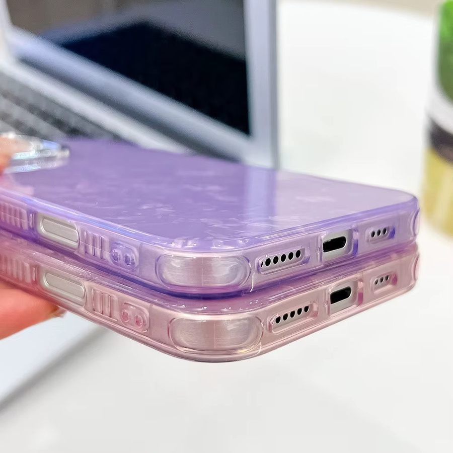 AKABEILA Handyhülle mit Muschelmuster in Weiß für Samsung Galaxy S23 Ultra S25 S24 FE Plus A56 A55 A36 A35 A25 A17 A07 Glitzernde Schutzhülle - Bild 4