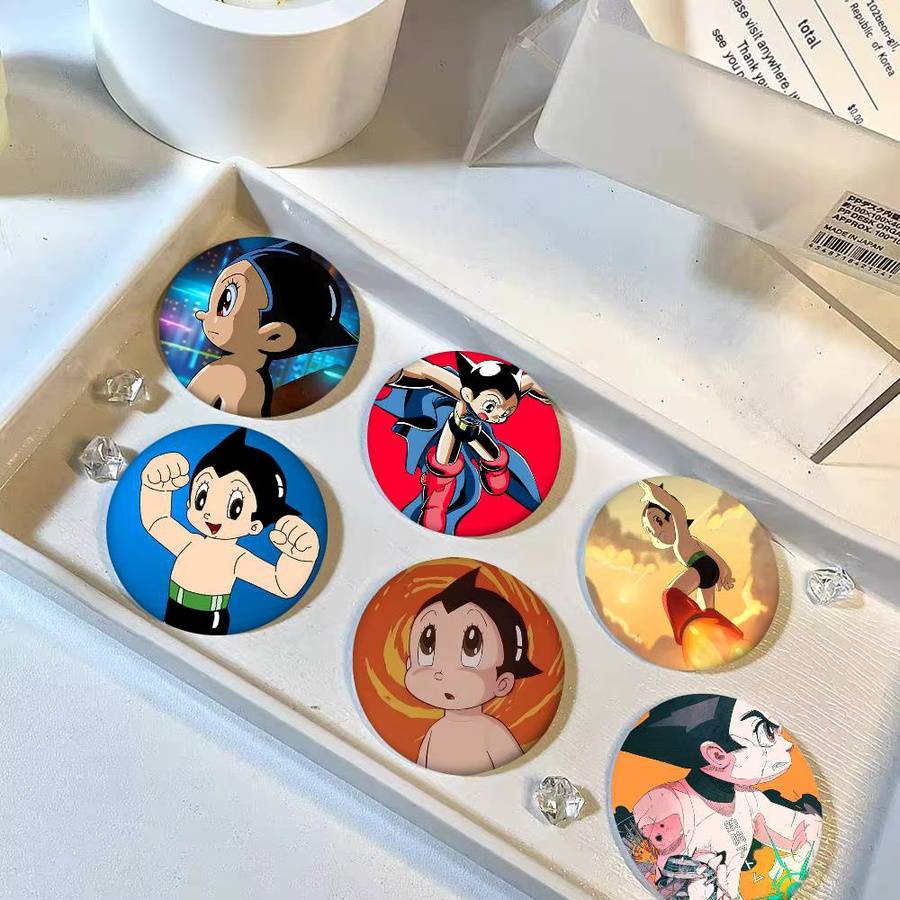 Mesuca Brosche, Astro Boy Cartoon-Stil, Emaille-Pin, rund - Bild 3