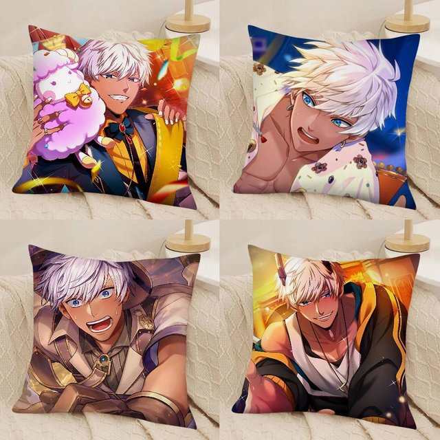 52TOYS Anime Obey Me Mammon Kissenbezug, quadratisch, Mehrfarbig, B/H: 40 x 40 cm - Bild 1
