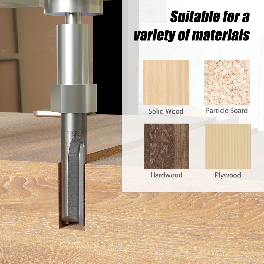 YERSOXN Gerader Schlitzfräser für Holzbearbeitung in Silber, Durchmesser: 22 mm, Schaft: 12 mm, Klingenlänge: 40 mm - Bild 3