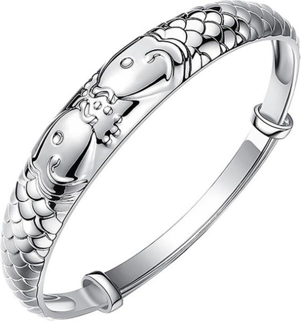 Armband, silberplattiert, Damen, Fische Kussarmband - Bild 1