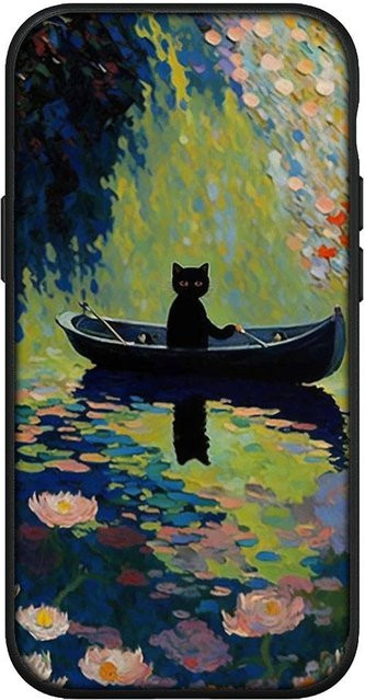 Handyhülle MINISO Claude Monet Seerose Katze für Samsung Galaxy A13 4G in Natur/Beige/Mehrfarbig - Bild 1