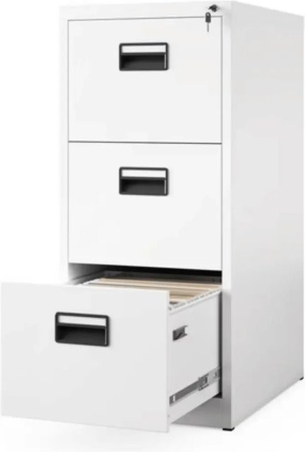 JAN NOWAK Hängeregisterschrank SARA mit 3 Schubladen, abschließbar, Weiß, B/T/H: 102 x 46 x 62 cm - Bild 1