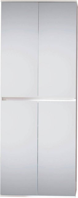 Trendteam Garderobenschrank Mirror in Weiß mit Spiegeltür, B/H/T: 74 x 191 x 34 cm - Bild 1