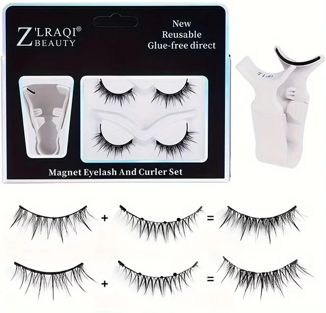 Magnetische Wimpern, Black, Unisex, Natürlicher Look - Bild 1
