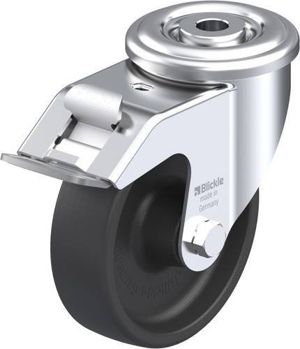 Blickle Lenkrolle LIR-POHI 100G-FI mit Feststeller in Silber und Grau, Rad-Durchmesser: 100 mm, Tragfähigkeit: 150 kg - Bild 1