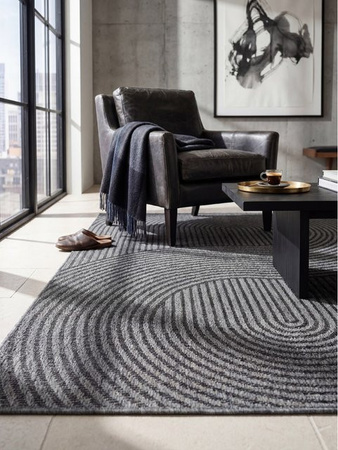 Kadima Design Flachgewebe-Teppich aus Polypropylen in Anthrazit B/B: 240 x 340 cm