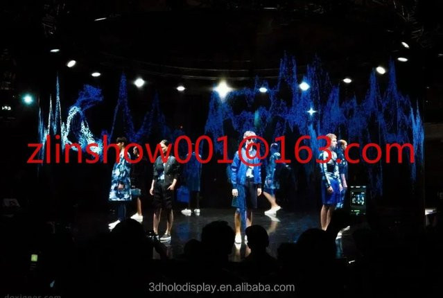 SEVENMOONS Holographischer 3D Projektions Mesh-Bildschirm in Weiß und Transparent für große Bühnenshows - Bild 1