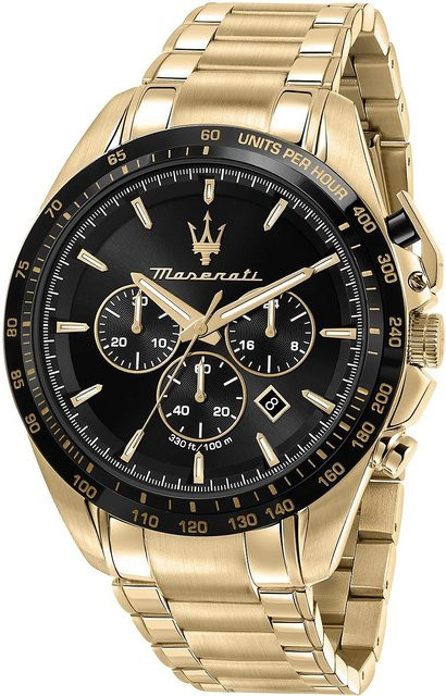 Maserati Traguardo Chronograph, Quarz, Edelstahl, 45 mm, Herren - Bild 1