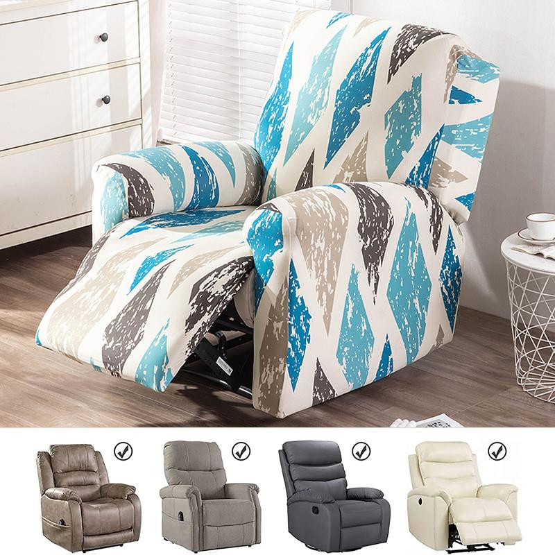S-EMIGA Stretch Relaxsessel Überwurf in Bunt, rutschfester und waschbarer Möbelschutz aus 100% Polyester für Sessel und Sofas - Bild 5