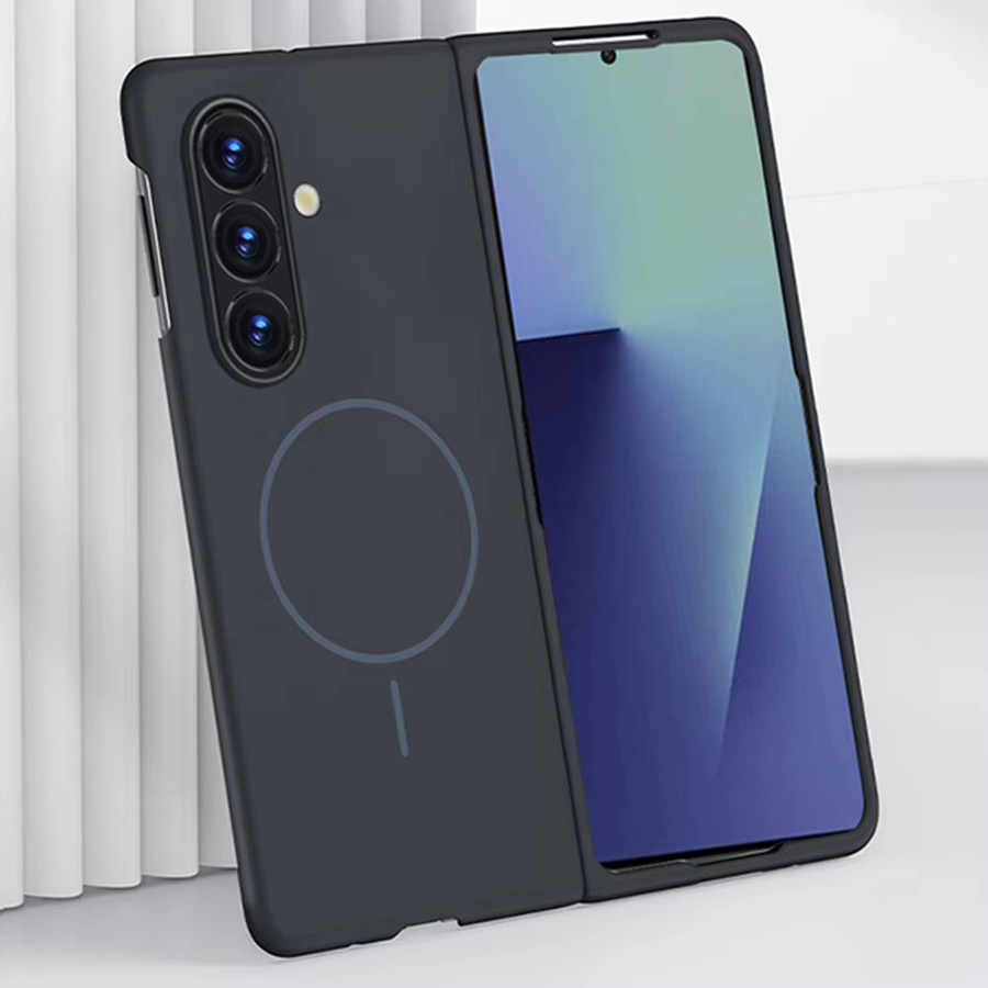 Ultradünne magnetische Hülle für Samsung Galaxy Z Fold 7 6 5 4 3 mit MagSafe Kompatibilität, Rahmenloses Slim Frosted Cover in Anthrazit oder Schwarz - Bild 3