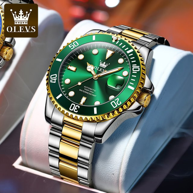 OLEVS Armbanduhr Automatik, Edelstahl, Herren - Bild 1