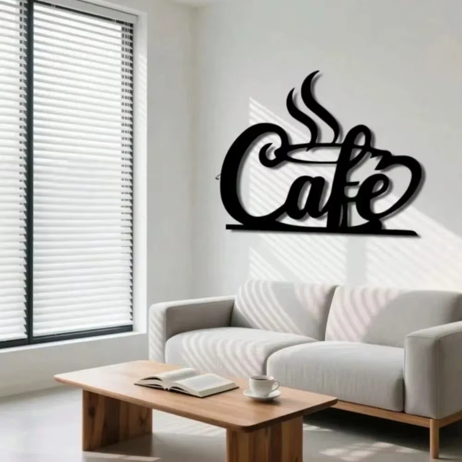 CIFBUY Vintage Metall-Wandkunst Kaffeebar-Schild in Schwarz - Bild 4