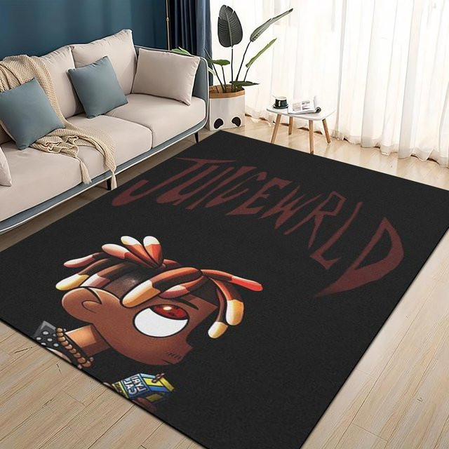 HEISS Juice WRLD 999 Legende Rapper Teppich, Schwarz, B/T: 60 x 40 cm - Bild 1