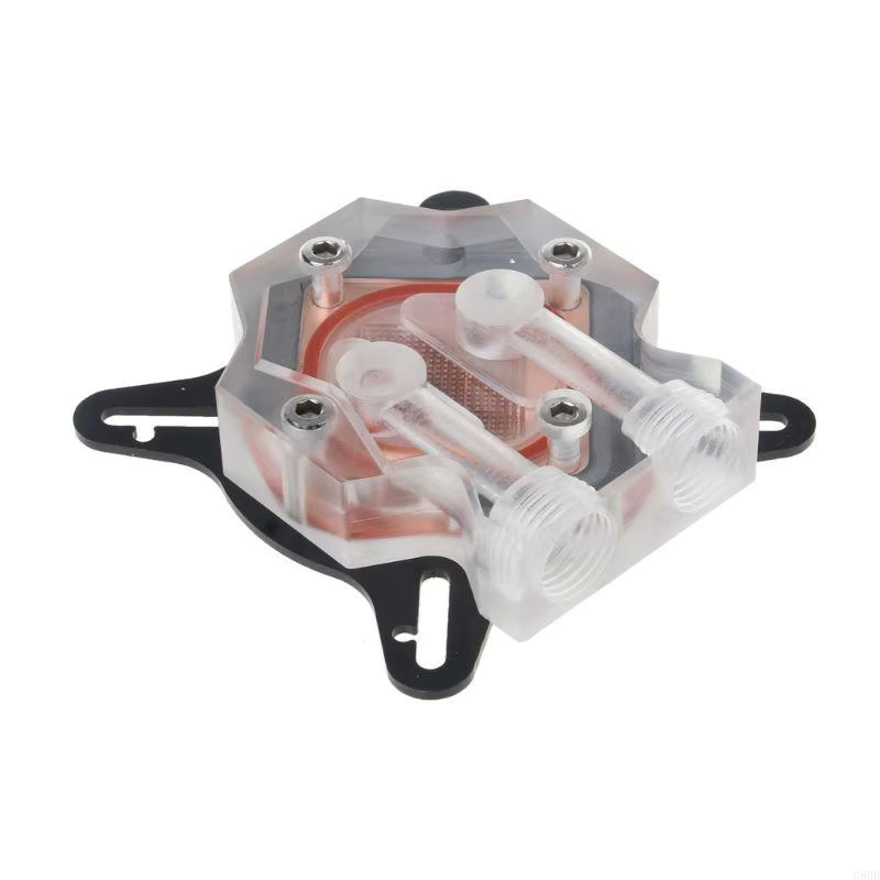 G8DB Universal CPU Wasserkühlungsblock mit Kupferbasis für PC Flüssigkeitskühlung, Schwarz und Transparent, 40 mm - Bild 2