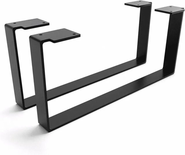 HEVVA Möbelfüße LUXEMBURG 2er Set Schwarz Höhe: 20 cm, Tiefe: 45 cm - Bild 1