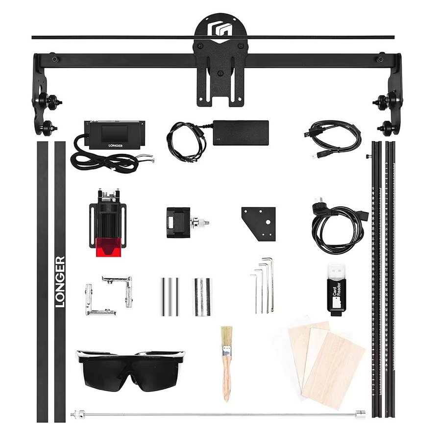 RAY5 Lasergravurmaschine als DIY Laser Gravier- und Schneidemaschine für Holz, Acryl, Leder und Metall in Schwarz - Bild 2