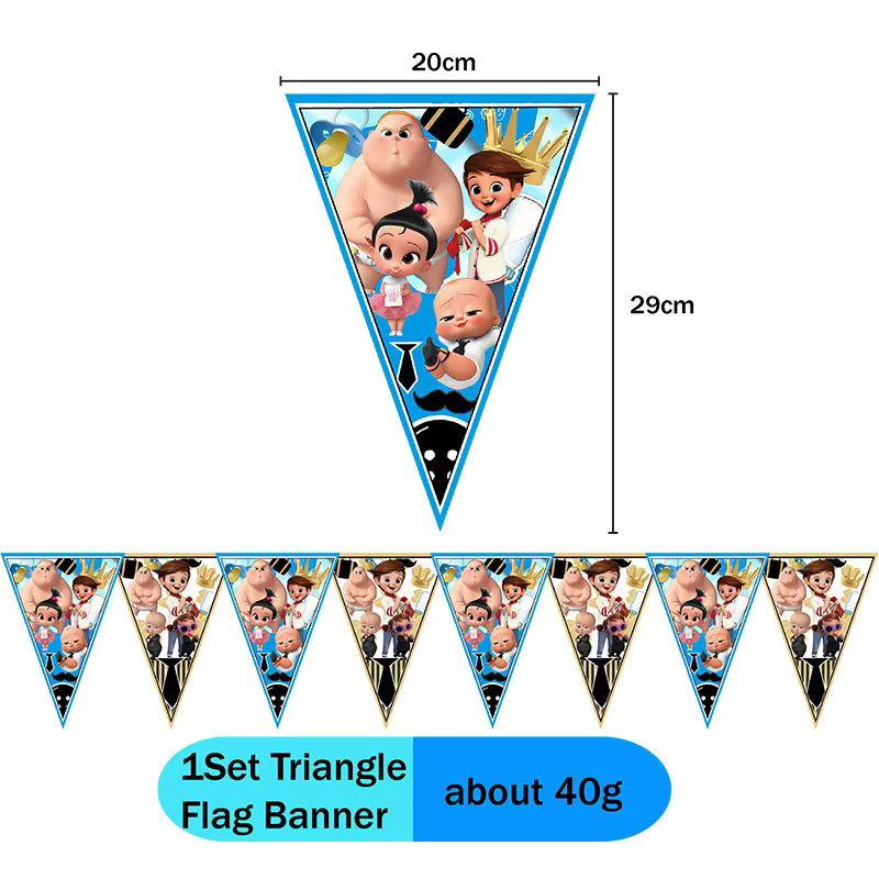 Boss Papierbanner als dekorative Tischdekoration für Geburtstage und Partys, Mehrfarbig - Bild 2