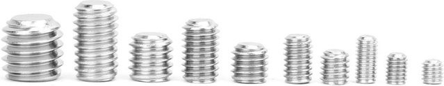 Fishine 300er Set Madenschrauben aus Edelstahl mit Innensechskant in Silber - Bild 1