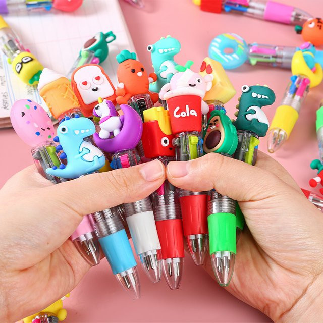 Kawaii 4-in-1 Mehrfarbige Kugelschreiber für Kinder in der Großpackung - Bild 1