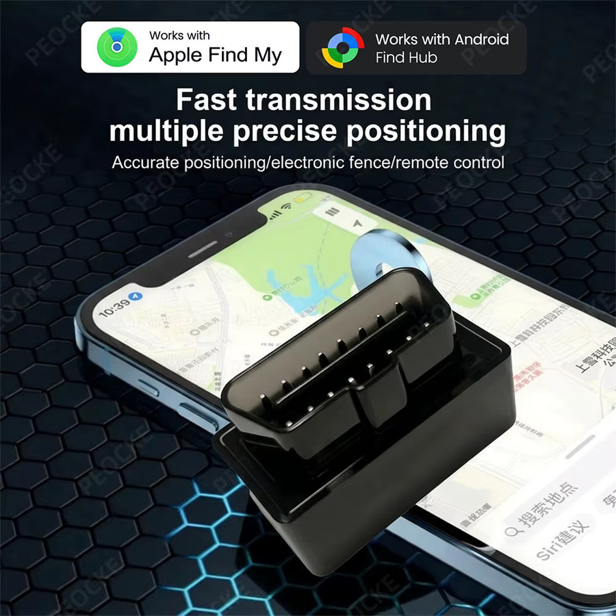 Peocke OBD Smart Car Locator Tag Schwarz – GPS Fahrzeug-Tracker kompatibel mit Apple Find My und Google Find Hub - Bild 3