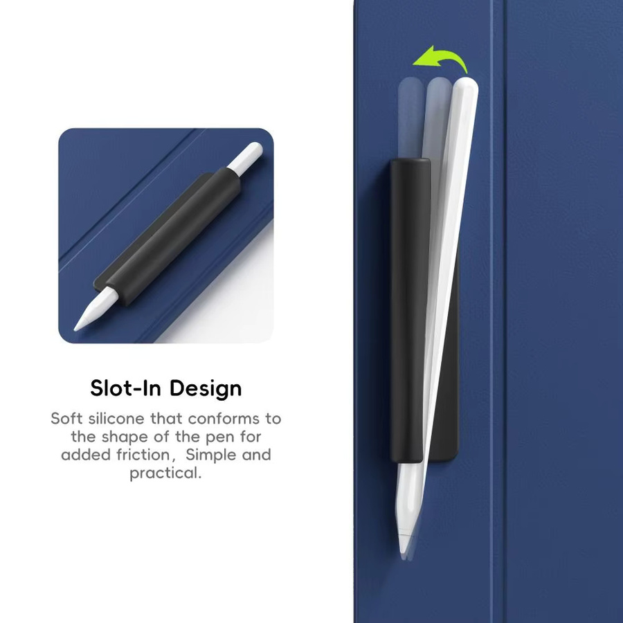 KANNERT Silikon-Bleistifthalter in Lila, selbstklebender Anti-Verlust-Halter für Tablet-Stylus und Federmäppchen - Bild 6