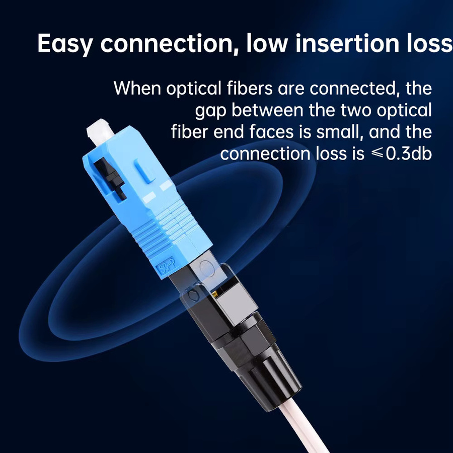 Natalink SC UPC Glasfaser-Schnellverbinder für FTTH, wiederverwendbarer Fusionsfaser-Optik-Kaltkoppler-Adapter, Blau - Bild 3