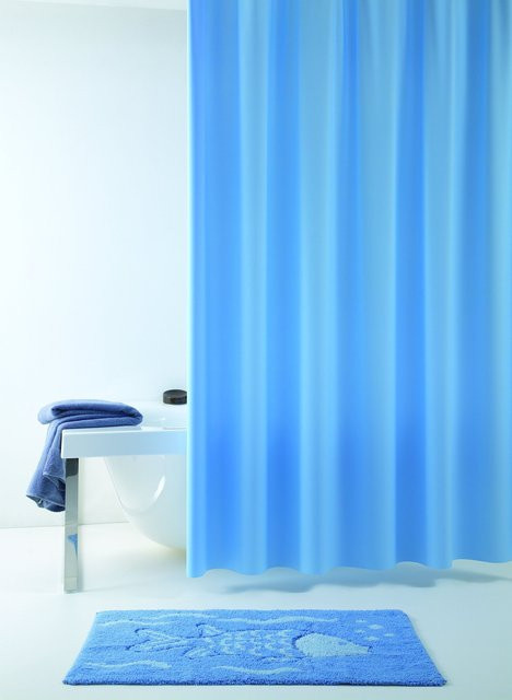 Duschvorhang ALLURA in Blau mit Grafikdesign, wasserdicht und waschbar, B/H: 200 x 240 cm - Bild 1