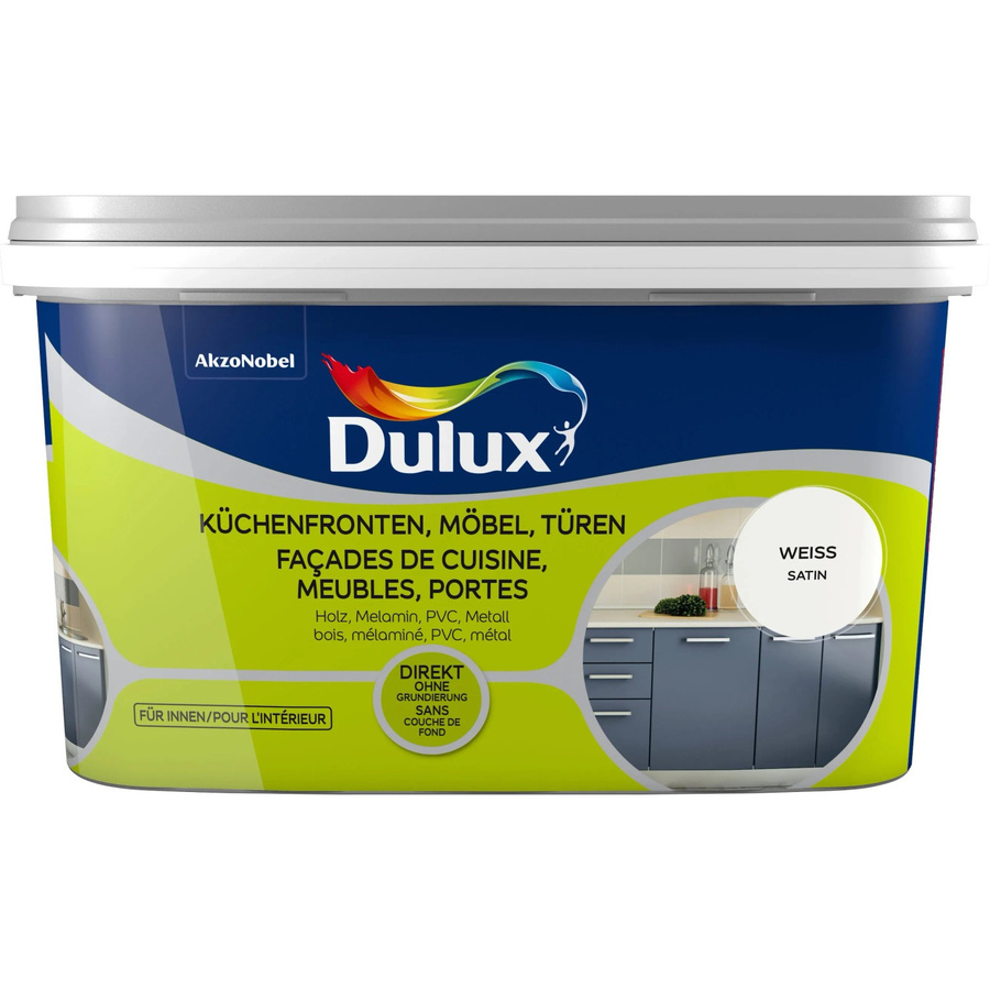 Dulux Fresh Up Lack für Küchen, Möbel und Türen in Satin Weiß, wasserbasiert und deckend - Bild 2