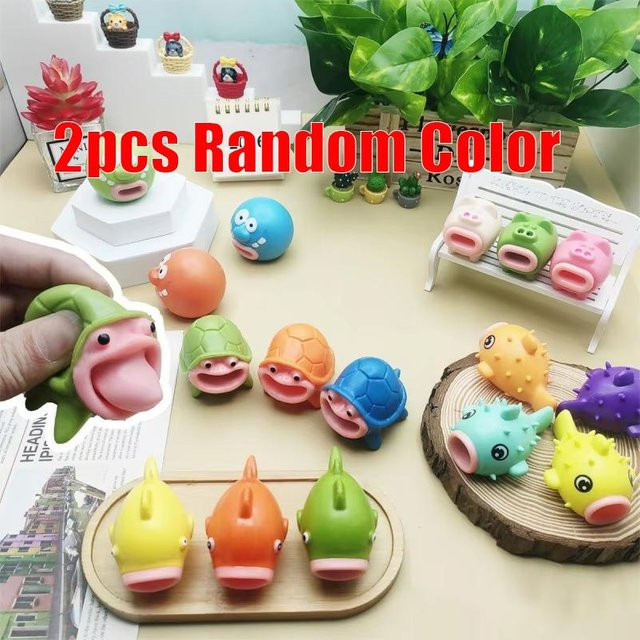 Binchi Outdoor Equipment Squishy Pop-Out-Zunge Tier Fidget Spielzeug - Bild 1