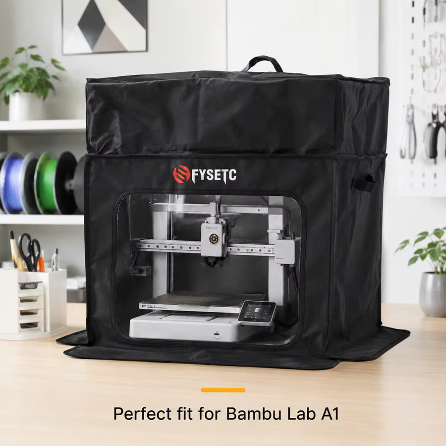 Staubschutzhülle für Bambu Lab A1 3D-Drucker mit Sichtfenster, schwarz - Bild 3