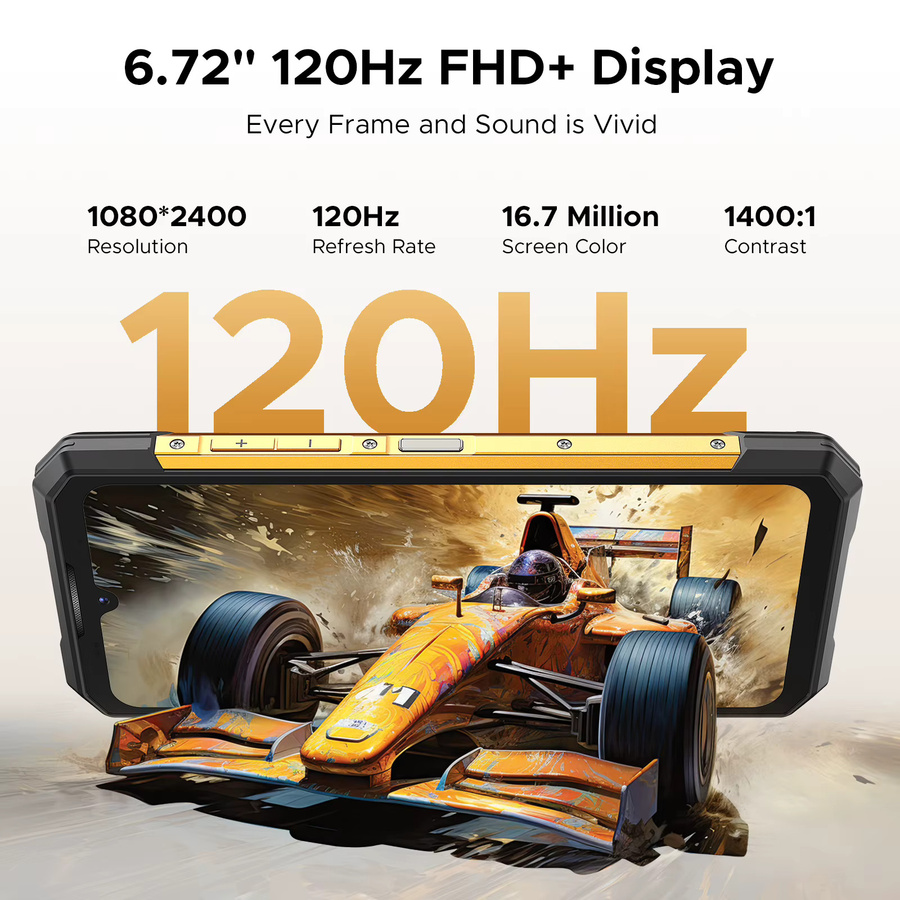 DOOGEE S200 X 5G Outdoor-Smartphone in Schwarz mit 6,72 Zoll Display, Dimensity 7050, 1,32 Zoll AMOLED Rückdisplay, 12GB RAM und 512GB Speicher sowie 10100mAh Akku - Bild 5