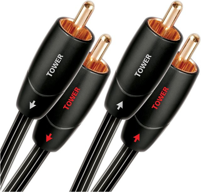 AudioQuest Tower RCA zu RCA Audiokabel, Schwarz, 8 m - Bild 1