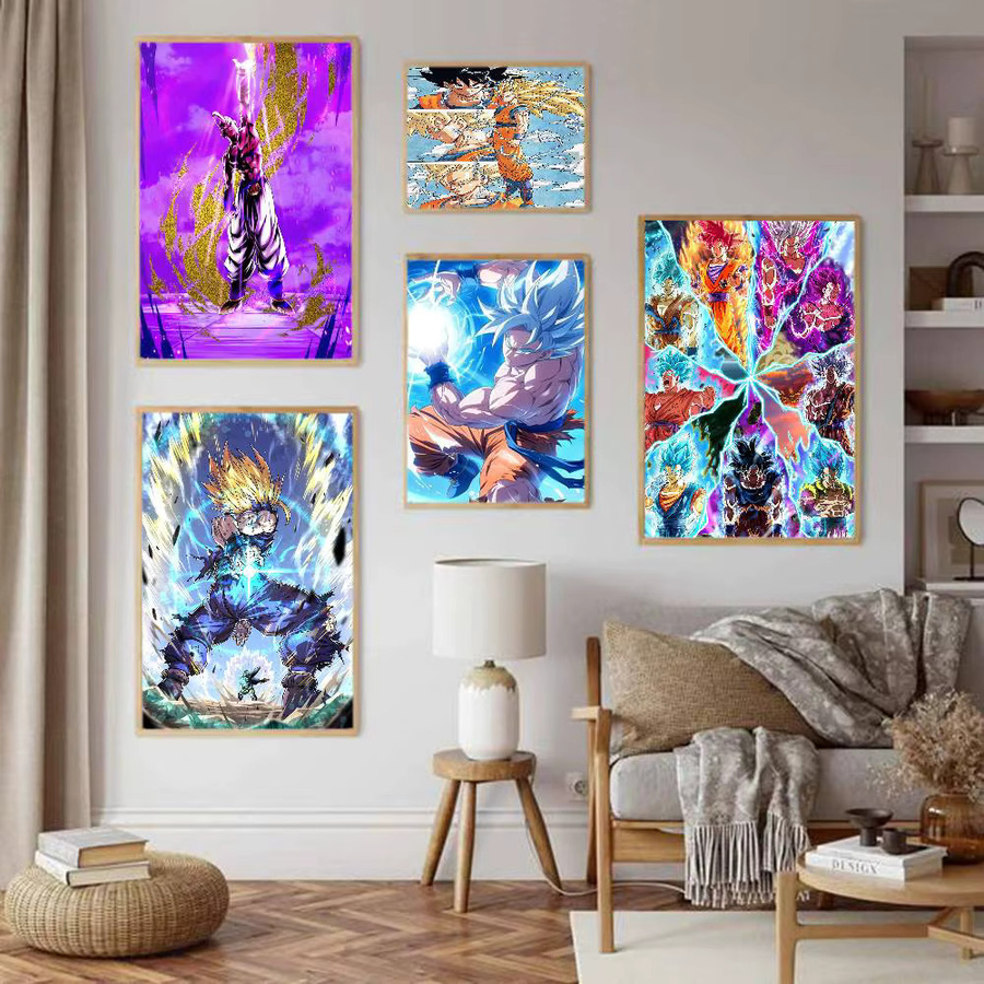 Dragon Ball Vintage-Poster als selbstklebender Retro-Aufkleber aus Kraftpapier in Mehrfarbig, B/H: 15,0 x 15,0 cm - Bild 2