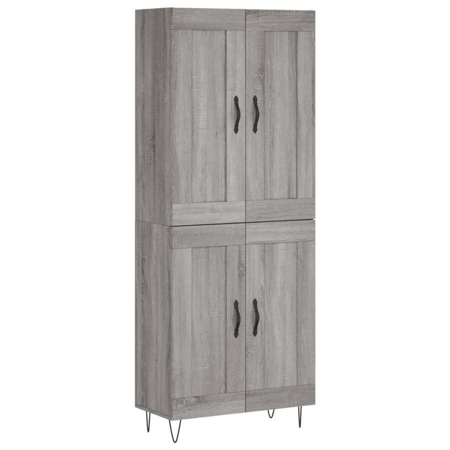 vidaXL Highboard Grau Sonoma B/T/H: 69,5 x 34 x 180 cm - Bild 2