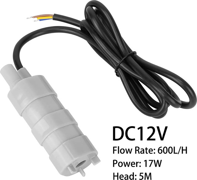 xmshxltd DC 12V Tauchwasserpumpe High Flow mit 600 l/h für Wohnmobil, Camper, Teich und Aquarium - Bild 1