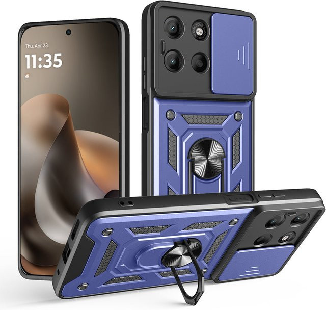 Techsuit CamShield Schutzhülle für Motorola Moto G77 und G67 in Blau - Bild 1
