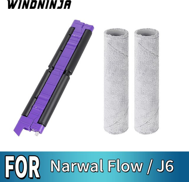 WINDNINJA Wischroboter-Ständer und Ersatz-Zubehör für Narwal Flow und Narwal J6 Roboter-Staubsauger und Wischroboter mit Bürstenwalze und Wischroboter-Spur - Bild 1