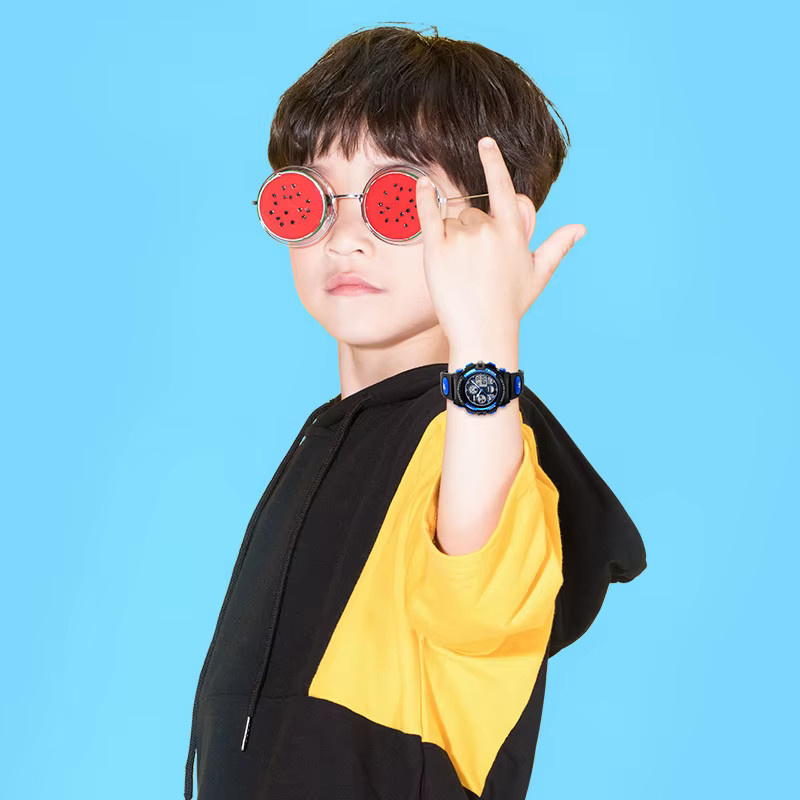 SKMEI Armbanduhr Kinder, Digitaluhr, Blau, Kunststoff, 5 Bar Wasserdicht - Bild 2