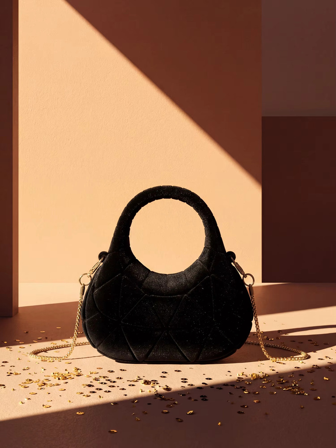 MIYIN Mini-Abendtasche aus Samt mit Kette, Damen - Bild 4