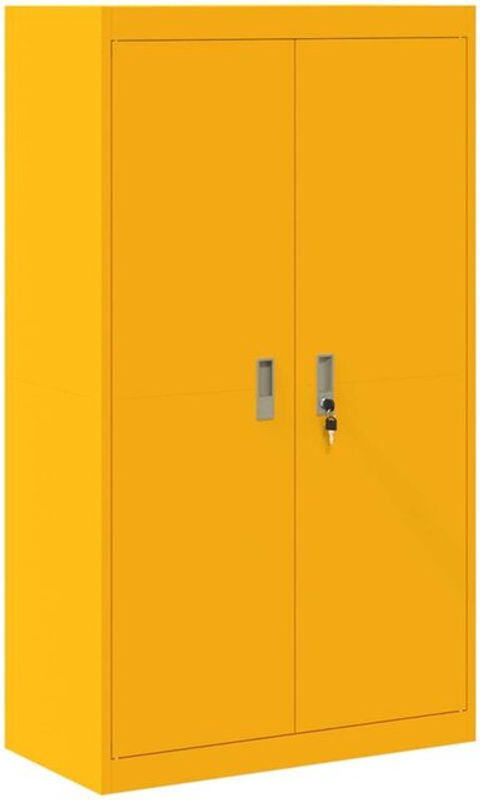 Aufbewahrungsschrank aus Stahl im Industrial Design von vidaXL, Farbe: Gelb, B/T/H: 80 x 40 x 140 cm - Bild 1