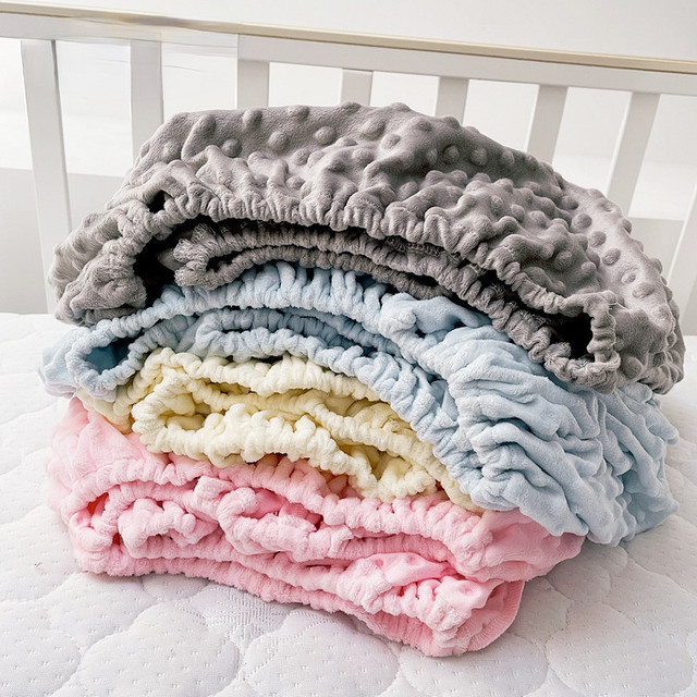 Warmes Baby Bettwäsche Set für Neugeborene in Pink mit Bettlaken und Decke für die Winterzeit - Bild 1