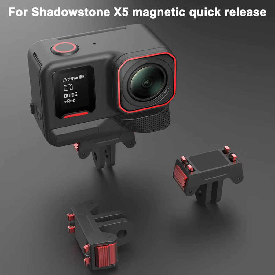 Insta360 Quick Release Magnetische Adapter Basis Halterung für Insta360 Ace und Insta360 X5 in Schwarz - Bild 3
