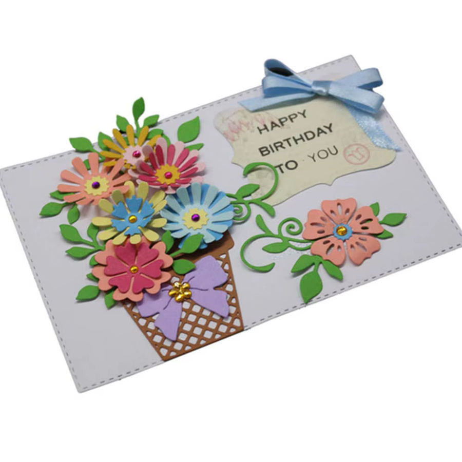 Metall Stanzformen Blumentopf Schablonen für Scrapbooking und dekorative Prägung - Bild 3