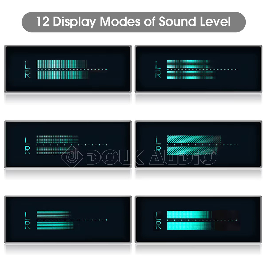 Douk Audio Stereo VFD Musik Spektrum Schallpegel Anzeige mit Mikrofon und Punktmatrix Audio VU Meter - Bild 5