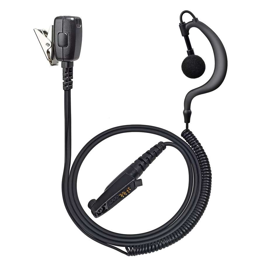 Motorola G-förmiges In-Ear Headset mit Mikrofon für Funkgeräte, Schwarz - Bild 4