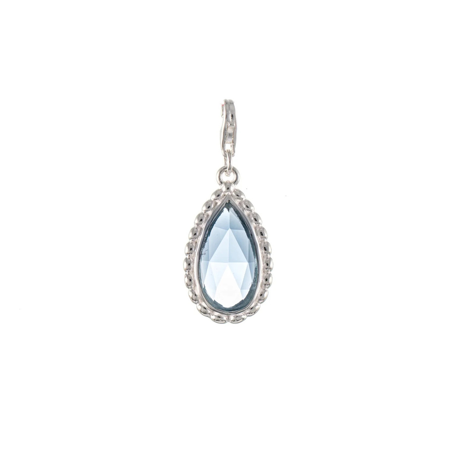 Wechselstein für Collier Signature, 925 Silber, hellblau, Unisex - Bild 1
