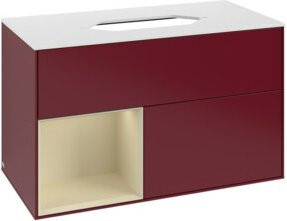 V&B Waschtischunterschrank Finion in Grau lackiert, Breite: 100 cm, Tiefe: 60,3 cm - Bild 1