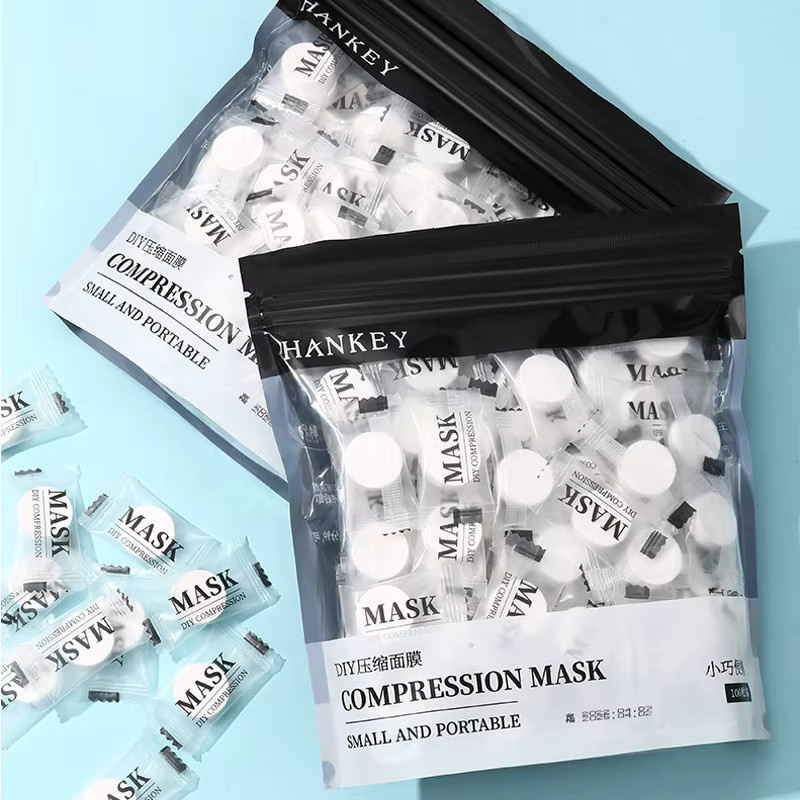 DIY komprimierte Gesichtsmasken aus Baumwolle, 100 Stück, Unisex - Bild 2