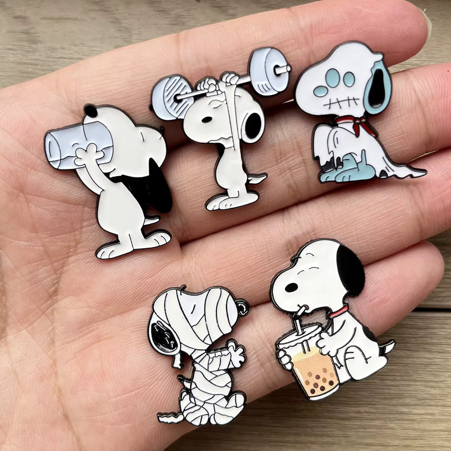 Bandai Snoopy Emaille-Pin-Set, Metallbroschen, Unisex - Bild 4